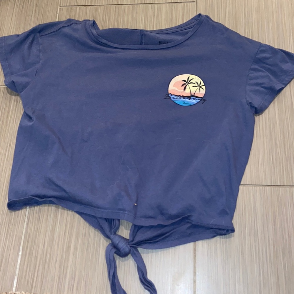 Billabong cropped navy beach tee